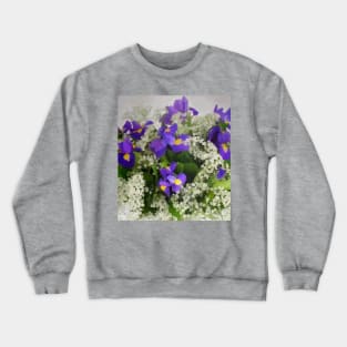 Purple Iris and baby’s breath Crewneck Sweatshirt